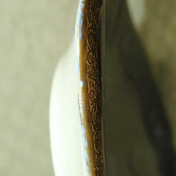 GM Guerin Limoge France Large 18" x 12.75"  Cobalt Blue Gold Filagree Platter - Picture 5 of 6